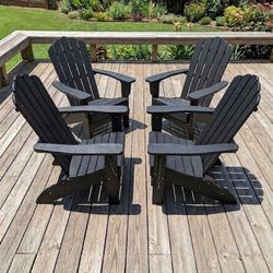 4 Brand New Polywood Type folding Adirondack Chairs (new in Box)