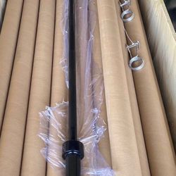 New 7 Foot Black Olympic Bar Weight 45 Pounds It Comes With Clamps