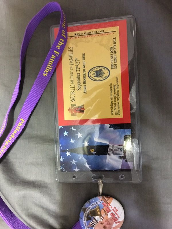 Pope francis 2015 commemorative ticket