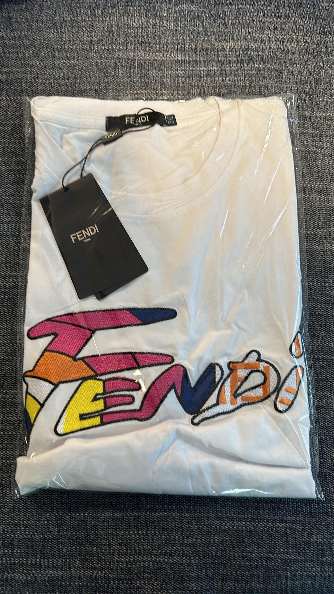 Brand, new white Fendi designer T-shirt