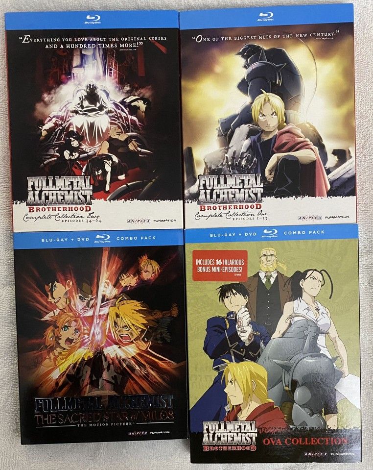 FULLMETAL ALCHEMIST BROTHERHOOD COMPLETE COLLECTION SERIES AUTHENTIC PART 1 & 2, OVA COLLECTION, THE SACRED STAR OF MILOS