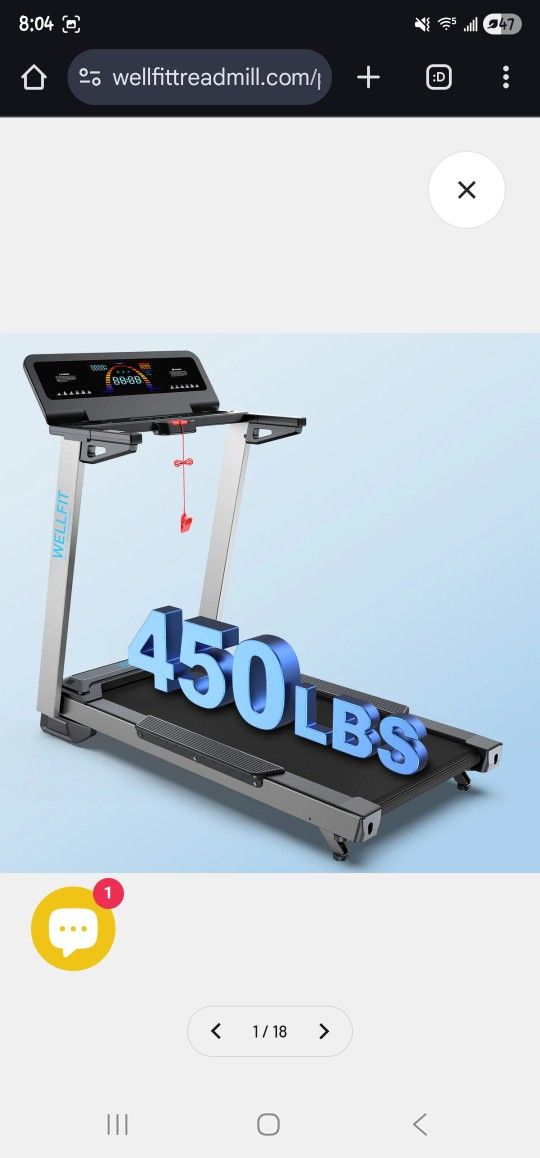 New Wellfit Treadmill.