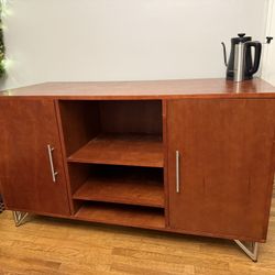 Wooden Cabinet TV Stand with Metal Legs