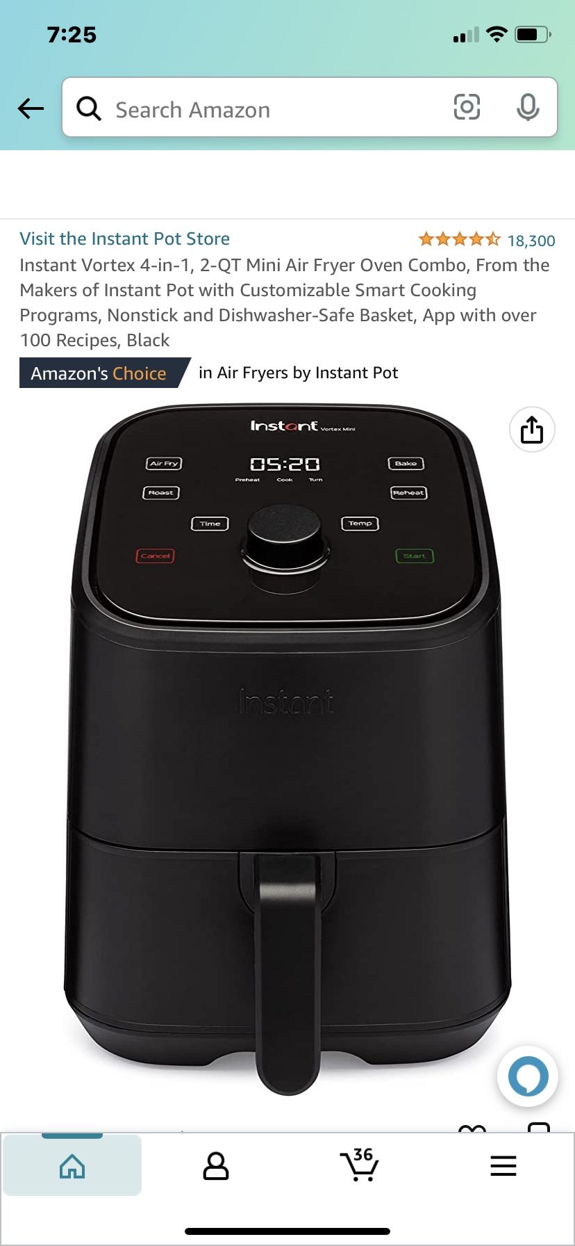 Instant pot Air Fryer This Is A More Smaller Air Fryer So If U Don’t Have A lot Of Kitchen Space But Want A Air Fryer It’s Perfect 