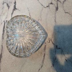 Glass Heart Jewelry Box 