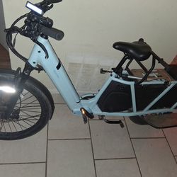 Velotric packer cargo e-bike 1 with bags fits 3 people great for traveling  needs new charger n display screen has light crack on top