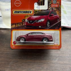 Matchbox 2016 Nissan Sentra, 1:64 Scale, Red, 9/100