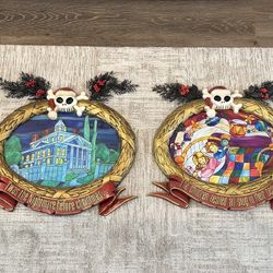 Disneyland Haunted Mansion Holiday Stained Glass - Ultra Rare - NBC