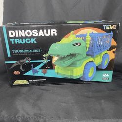TEMI Dinosaur Truck Toy Tyrannosaurus T-Rex Transport Cage 3+ NIB