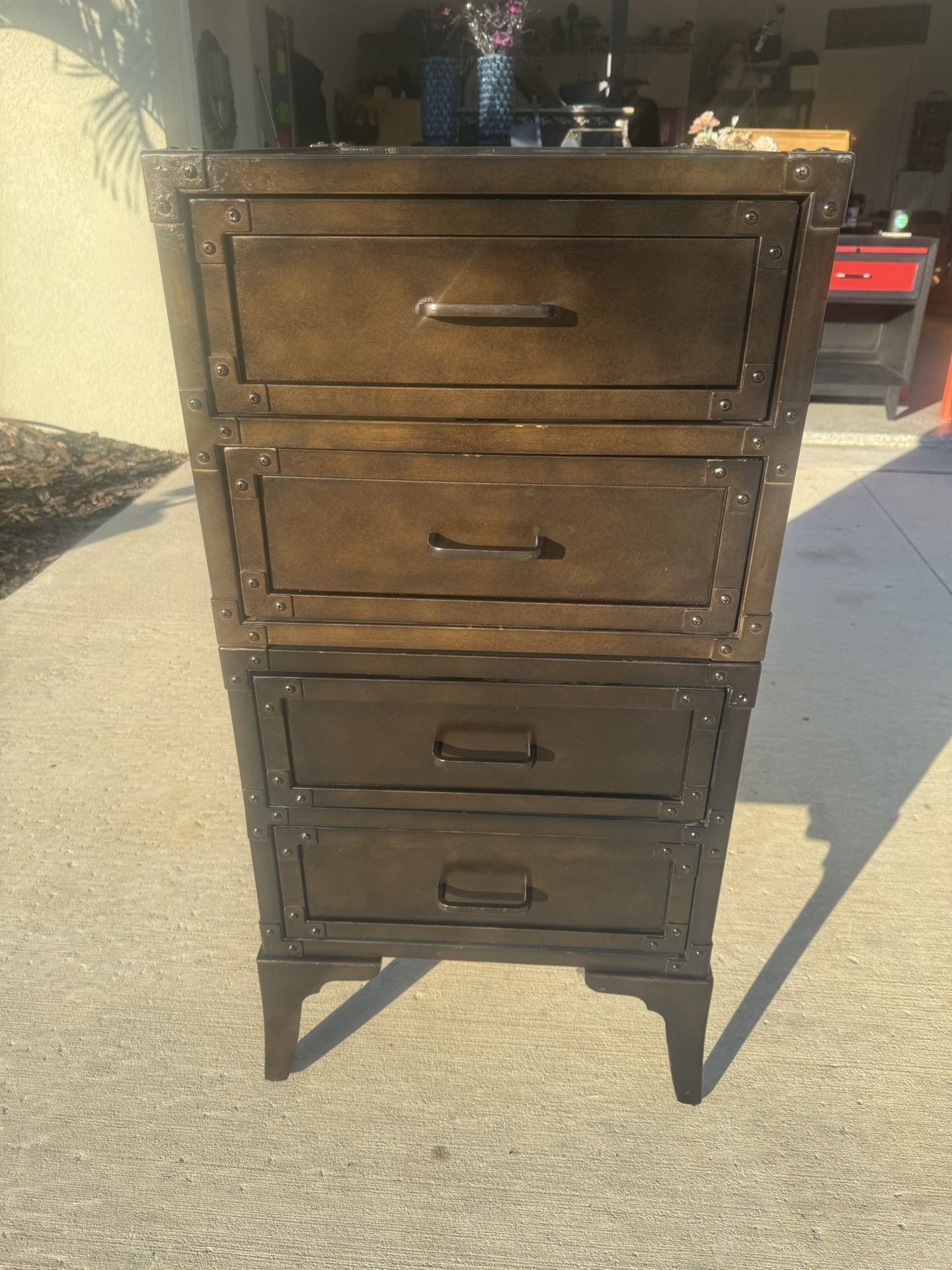 Gothic Metal Dresser On Pedestal Feet H41xL Length24xw20