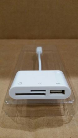 Lightning to usb camera SD/TF card reader adapter.