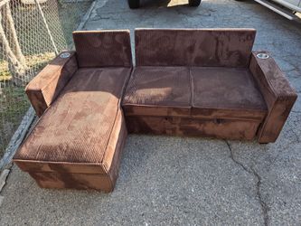 Brown corduroy couch
