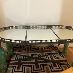 Antique Mirrored coffee Table - Metal Mirrored