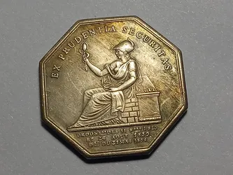 1839 France Octagonal Medal / Token / Coin