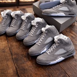 Wolf Grey 5s Shipping Only All Sizes Available 
