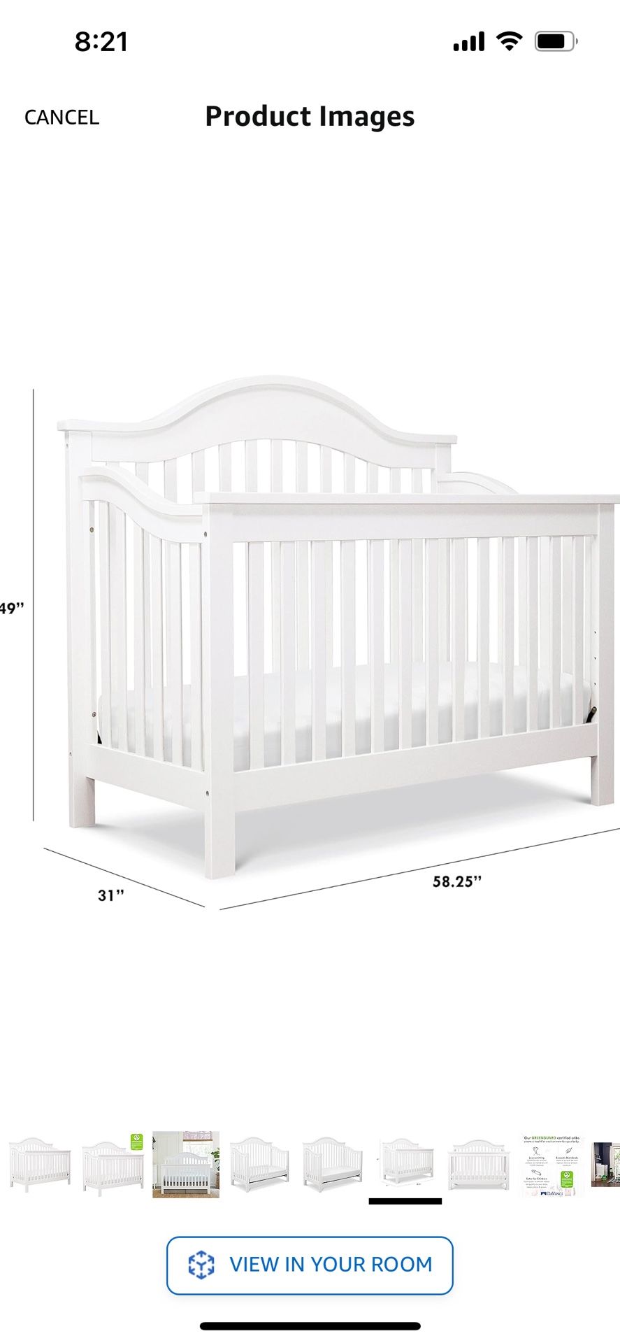 DaVinci 4in1 Convertible Crib in White