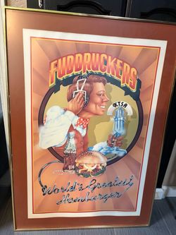 Fuddruckers World's Greatest Hamburger Framed Poster