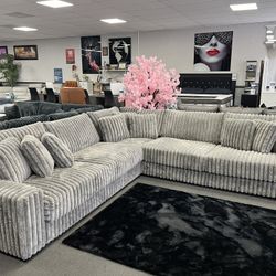 Gray Corduroy Sofa Sectional 