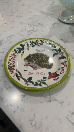 Hedgehog Decorative Ceramic Plate