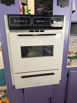 Brown Built-In Wall Oven White