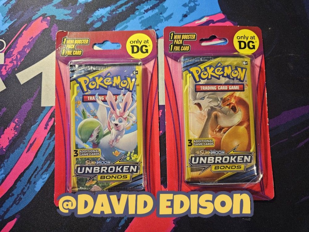 Pokemon Dollar General Mini Blisters - Unbroken Bonds 3 Card Pack Tag Team