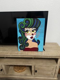 Pop Art Woman Canvas Painting
