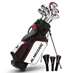 Women's Golf Club Set 8-Piece, Includes Driver, Stand Bag, 3 Head Covers, Right Hand, Red  Advanced Acoustic Design: The combination of adv