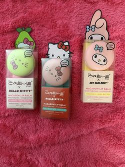 C LAVI HELLO KITTY SET OF 4 MACAROON LIO BALMS