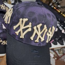 Dandy Hats NY Skelly Skulls Black Purple Gorra  