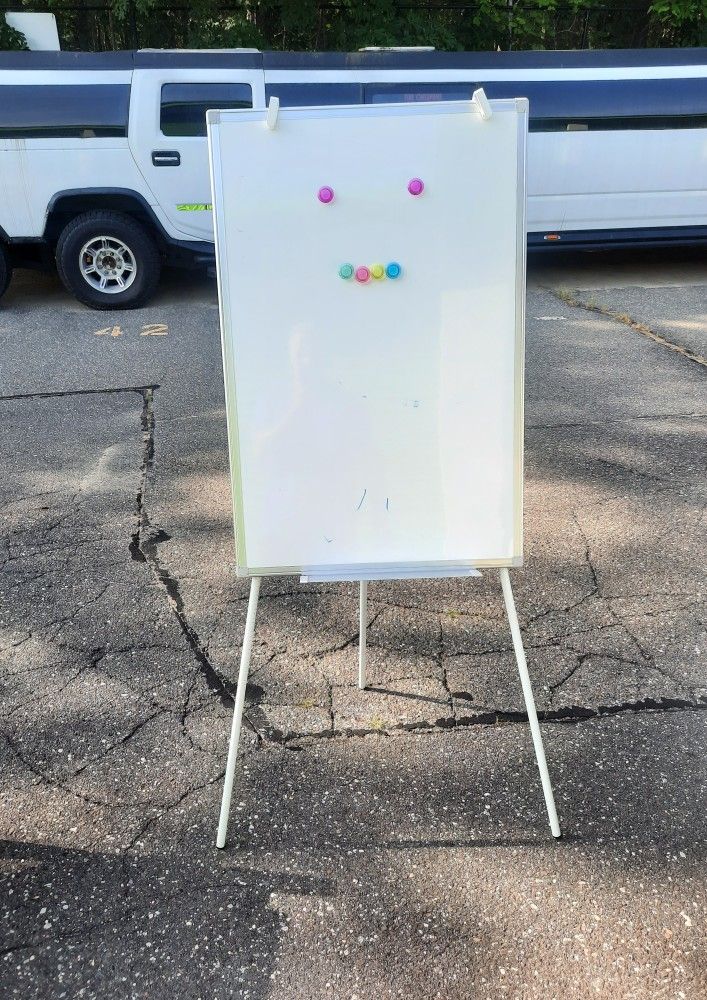 Adjustable height Magnetic whiteboard - $45