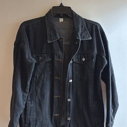 Black denim jacket