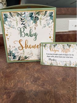 Diaper raffle box set