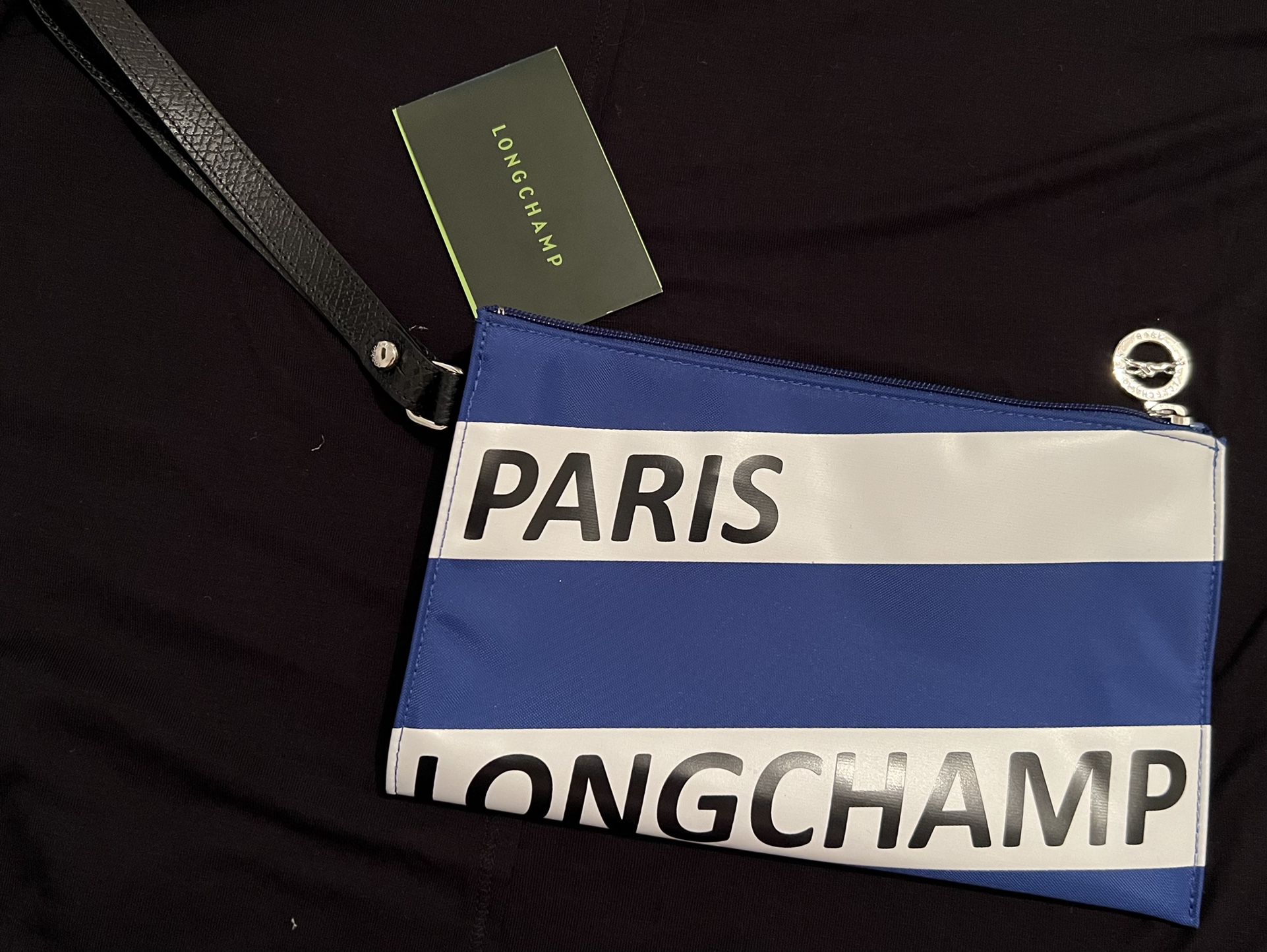 Longchamp Le Pliage Zip Pouch in Blue