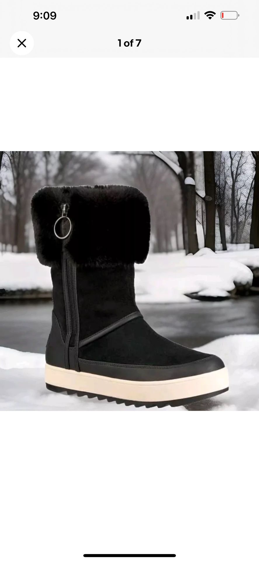 KOOLABURRA BY UGG Tynlee Suede & Faux Fur Snow Boots size 10