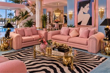 80s VINTAGE POSTMODERN VINTAGE LOVESEAT SOFA & COUCH