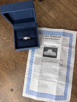 14k white gold 1.00 carat diamond ring set