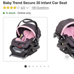 Pink Baby Car Seat 