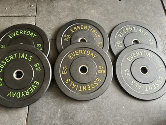 Bumper Plates: 10s, 15s, 25s
