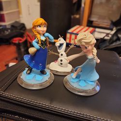 Disney Infinity Feozen Anna Elsa Olaf Figures