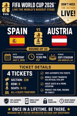 Spain vs Austria - FIFA World Cup 2026 Los Angeles