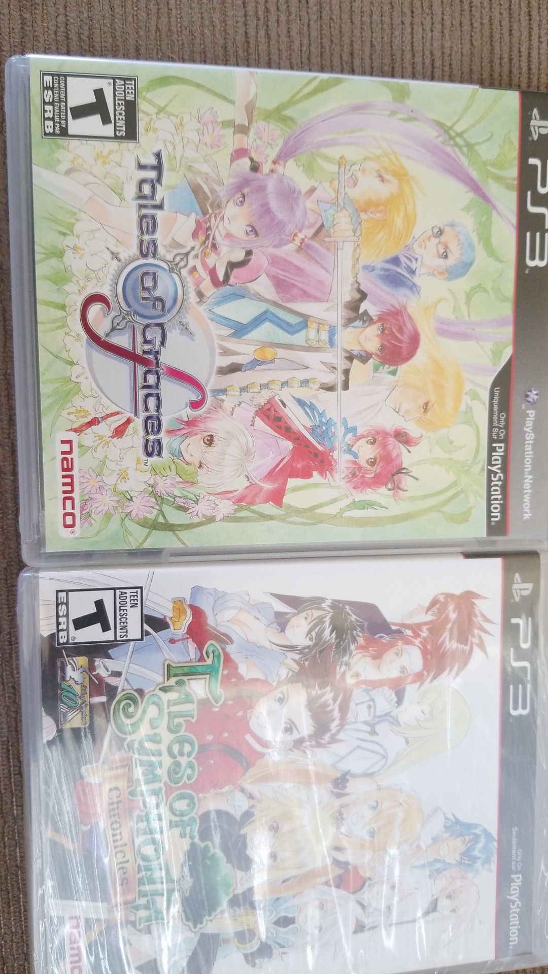 PS3 - TALES OF GRACES AND TALES OF SYMPHONIA- NEW/LIKE NEW