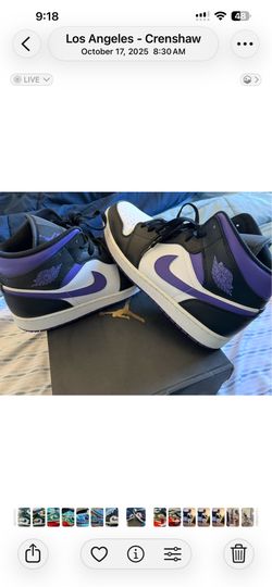 Jordan 1 Mid Dark Iris
