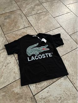 Black and white Lacoste shirt