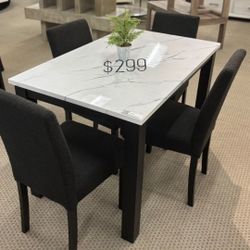 5-Pc Dining Table Set 