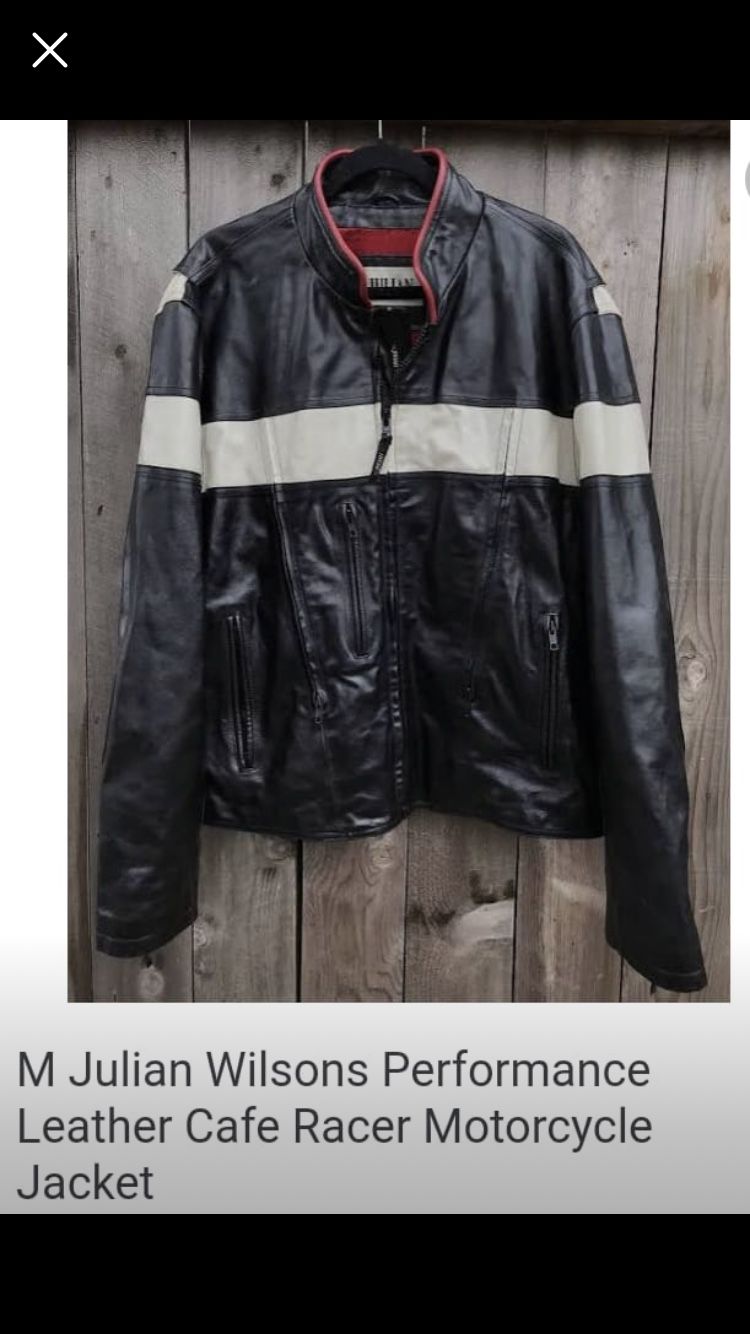 Leather motorcycle jacket