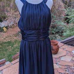 Suite 7 Navy Chiffon Dress Size 10, NWOT

