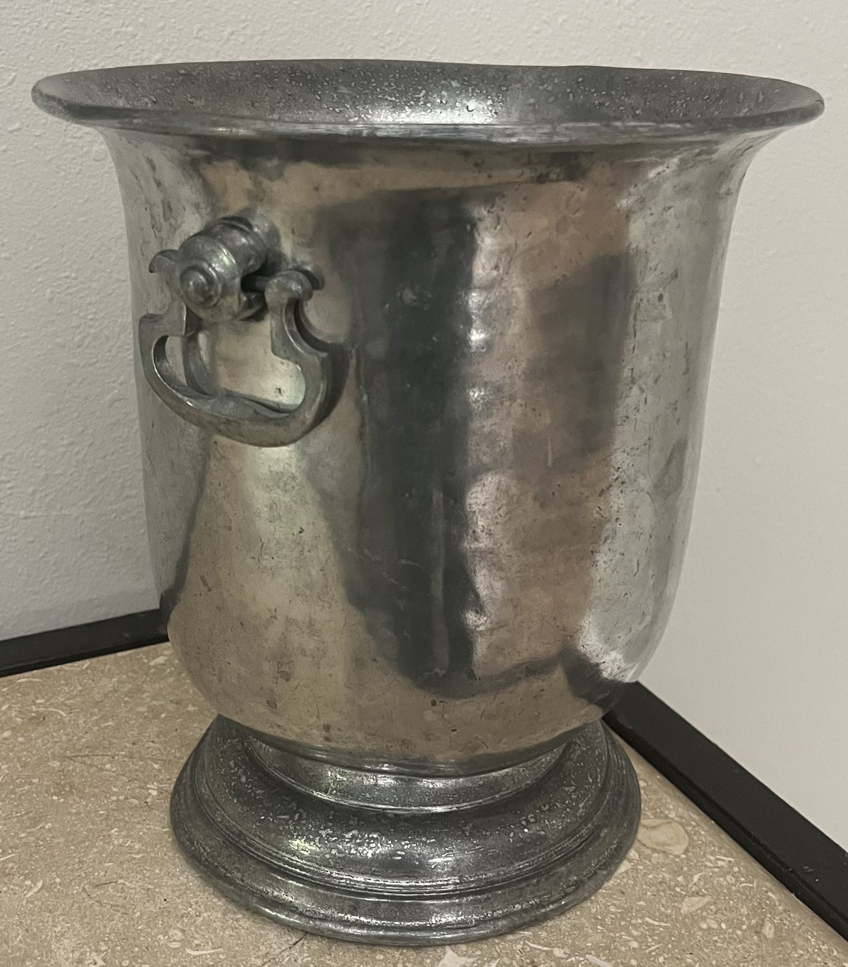 Pewter Ice Bucket Champagne Bucket Valpeltro Artale Of Italy Vintage Wine Cooler