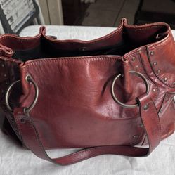 Made In Mexico Red Leather Purse Made Of Real Leather Soft Leather 