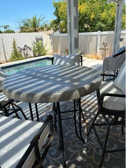 4 Swivel Outdoor Barstools - Christopher Knight Design
