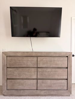 RH Inspired Rustic Reclaimed Wood 6 Drawers Dresser